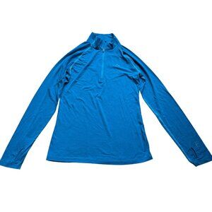 Merino Blend by Paradox Size S Blue DriRelease 1/4 Zip Pullover Base Layer Top